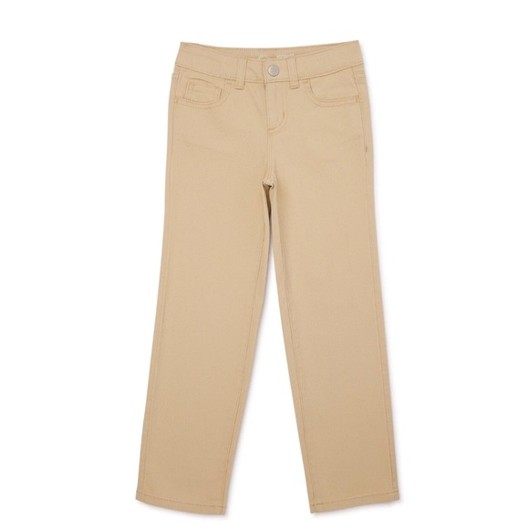 Wonder Nation Girl's Straight Leg Jeans, Size 18, Straight Leg , Khaki,Belt loop - Picture 3 of 3